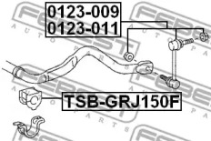 ВТУЛКА ПЕРЕДНЬОГО СТАБИЛИЗАТОРА D28 FEBEST TSB-GRJ150F