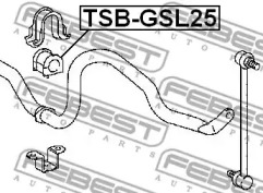 Втулка стабілізатора FEBEST TSB-GSL25