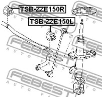 Втулка стабілізатора підвіски FEBEST TSB-ZZE150R