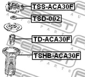 Пильник амортизатора FEBEST TSHB-ACA30F