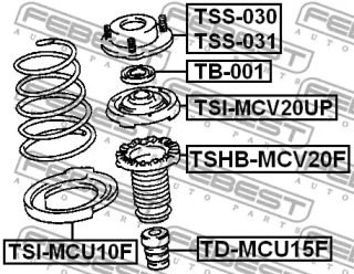 Пильник амортизатора FEBEST TSHB-MCV20F