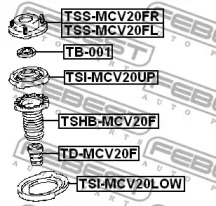 Підкладка під пружину FEBEST TSI-MCV20UP