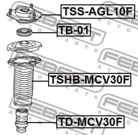 Опора амортизатора FEBEST TSS-AGL10F