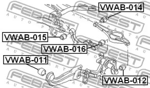 Сайлентблок FEBEST VWAB-014