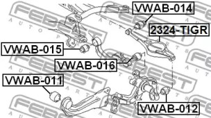 Сайлентблок FEBEST VWAB-015
