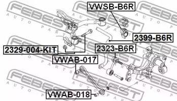 Сайлентблок FEBEST VWAB-017