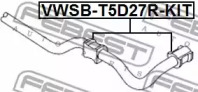 Втулка стабілізатора FEBEST VWSB-T5D27R-KIT