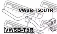 ВТУЛКА ЗАДНЬОГО СТАБИЛИЗАТОРА D20.7 FEBEST VWSB-T5R