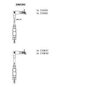 Проводи запалювання VW Golf/Passat/T5 (к-кт) BREMI 206F200