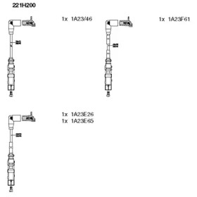 Проводи зажигания Audi A4 1.6i 00-01 (к-кт) BREMI 221H200