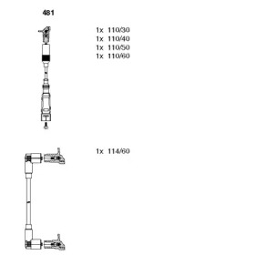 Проводи запалювання VW Caddy II 1.6 95-00 (к-кт) BREMI 481