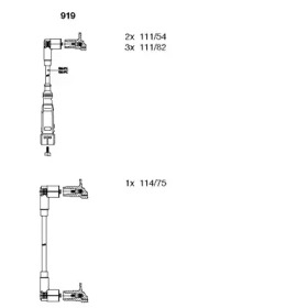 Проводи запалювання VW T4 2.5 90-03 (к-кт) BREMI 919