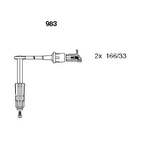 Проводи запалювання MB Sprinter 901-904 95-06 (к-кт) BREMI 983