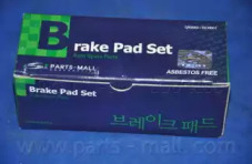 Комплект гальмівних колодок с 4 шт. дисків PARTS-MALL PKA-027