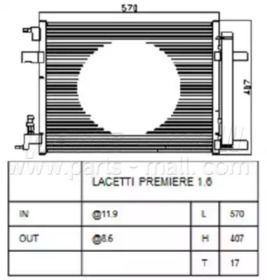 Конденсер кондиционера PARTS-MALL PXNCC-043