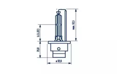 Автолампа ксенонова (D2S 12V P32d-3) NARVA 84002