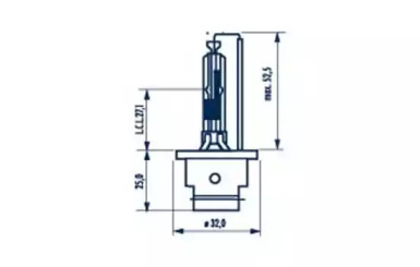 Автолампа ксенонова (D2R 12V P32d-3) NARVA 84006