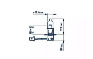 Автолампа H3 12V NARVA 55W PK22s 48321