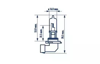 Автолампа HB3/9005 12V NARVA 60W P20d 48005