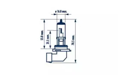Автолампа HB4/9006 12V NARVA 51W P22d 48006