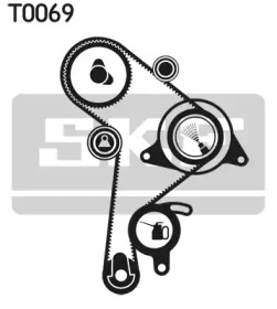 Комплект ГРМ VW Golf III/T4 1.9D/TD 90-04 (25x137) SKF VKMA 01011