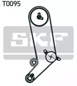 Комплект ГРМ + ПНВТ + помпа Audi A6 2.5TDI 94-97 (26.5x122z/21x80z) SKF VKMC 01265