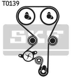 Комплект ГРМ + помпа Opel Astra F/Vectra B 1.4/1.6 16V 94-05 SKF VKMC 05150-3