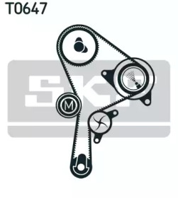 Комплект ГРМ + помпа Renault Trafic/Opel Vivaro 1.9dCi 01- (132x26) SKF VKMC 06127
