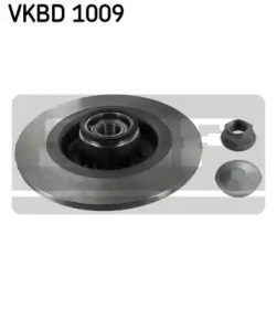 Диск тормозной (задний) Renault Scenic II 03- (274x11) (+ABS) (с підшипником) SKF VKBD 1009