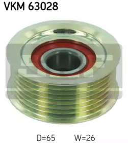 Ролик генератора Honda Accord VIII 2.2 i-DTEC  08- (паразитний) (65x26) SKF VKM 63028