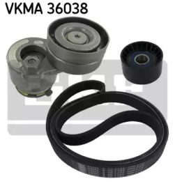 Полікліновий ремінний комплект (Вир-во SKF) VKMA 36038