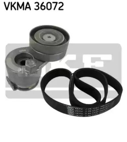 Комплект ременя генератора Renault Megane/Scenic 1.9 dCi/2.0 16V 03- (7PK1127) SKF VKMA 36072