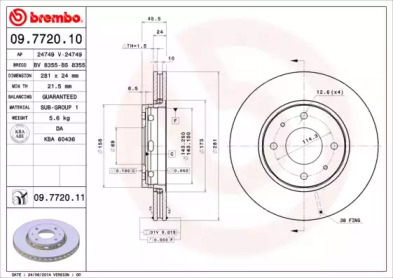 Диск тормозной Brembo 09.7720.10