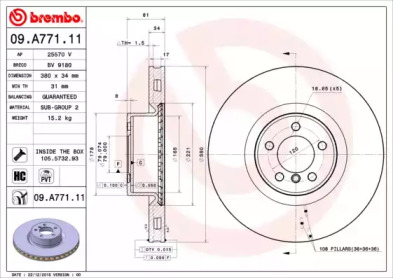 Диск тормозной Brembo 09.A771.11