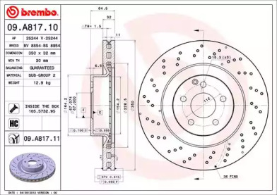 Диск тормозной Brembo 09.A817.11