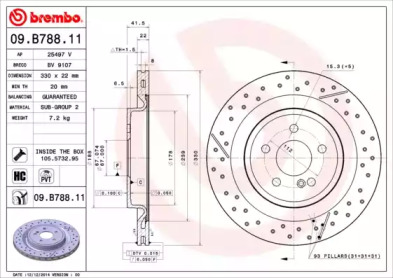 ГАЛЬМІВНИЙ ДИСК Brembo 09.B788.11
