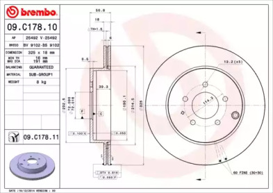 Диск тормозной Brembo 09.C178.11