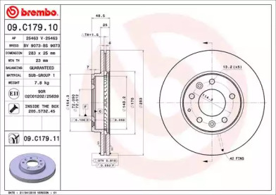 Диск гальмівний Brembo 09.C179.11