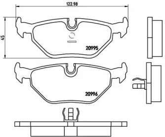 Комплект гальмівних колодок з 4 шт. дисків Brembo P06011