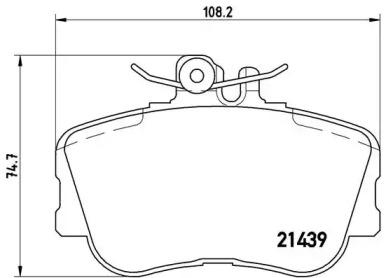 Комплект гальмівних колодок з 4 шт. дисків Brembo P06017