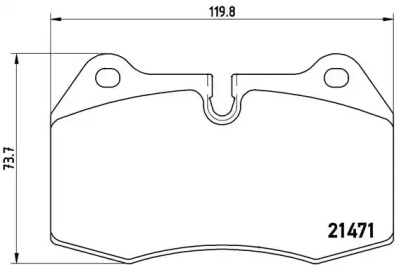 Комплект гальмівних колодок з 4 шт. дисків Brembo P06018