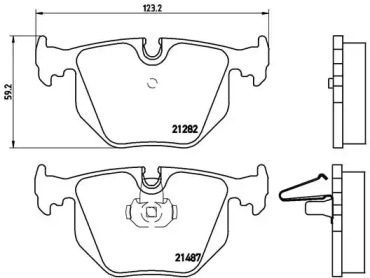 Комплект гальмівних колодок с 4 шт. дисків Brembo P06020