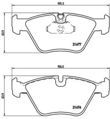 Комплект гальмівних колодок з 4 шт. дисків Brembo P06022