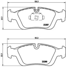 Комплект гальмівних колодок с 4 шт. дисків Brembo P06024