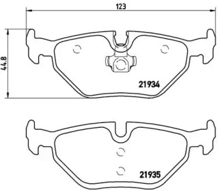 Комплект гальмівних колодок с 4 шт. дисків Brembo P06025