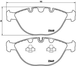 Комплект гальмівних колодок с 4 шт. дисків Brembo P06028