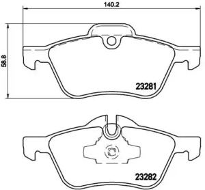 Комплект гальмівних колодок с 4 шт. дисків Brembo P06030