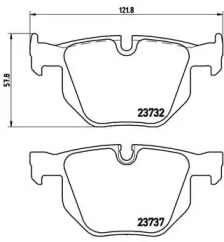 Комплект гальмівних колодок с 4 шт. дисків Brembo P06033