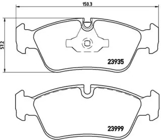 Комплект гальмівних колодок з 4 шт. дисків Brembo P06035
