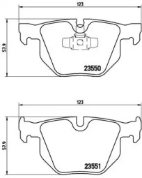 Комплект гальмівних колодок з 4 шт. дисків Brembo P06039